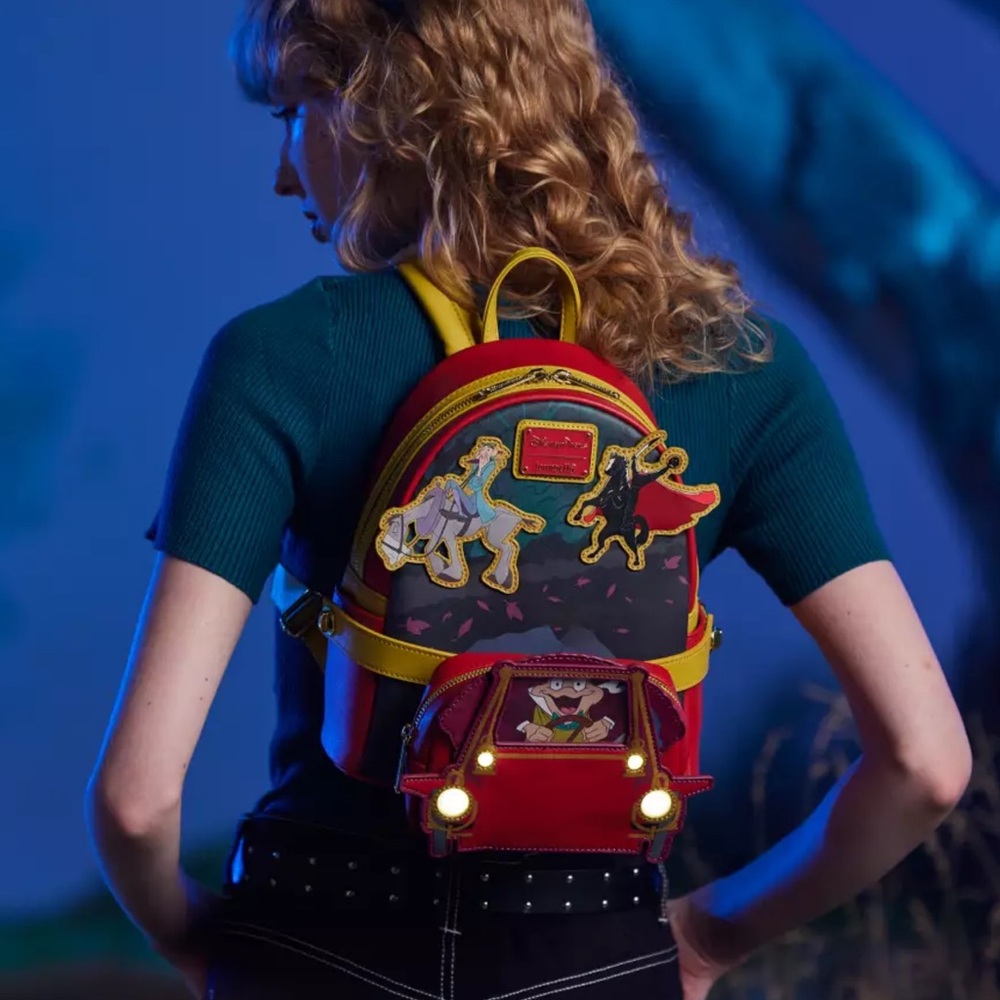 Ichabod & Mr. Toad 75th Anniversary Loungefly Backpack with Light-Up Belt Bag - Picture 3 of 10